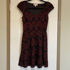 Y2K Womens Dress Whimsygoth Black Lace Stretch Fairy Grunge Size Small